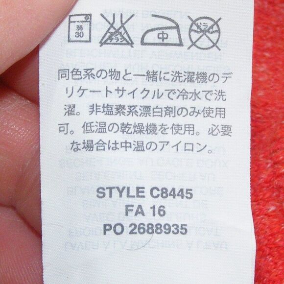 J.CREW Rugged Sweater, Slim L, Red/Orange, Cotton, Raglan LS - Picture 11 of 11